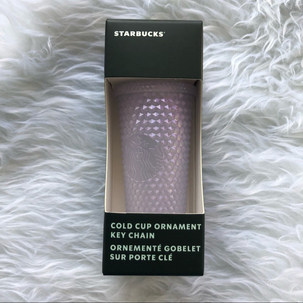 Starbucks 2021 Holiday Collection Cold Cup Ornament Key Chain Icy Studded